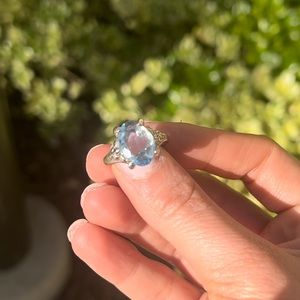 Vintage Blue Topaz Ring • Size 7